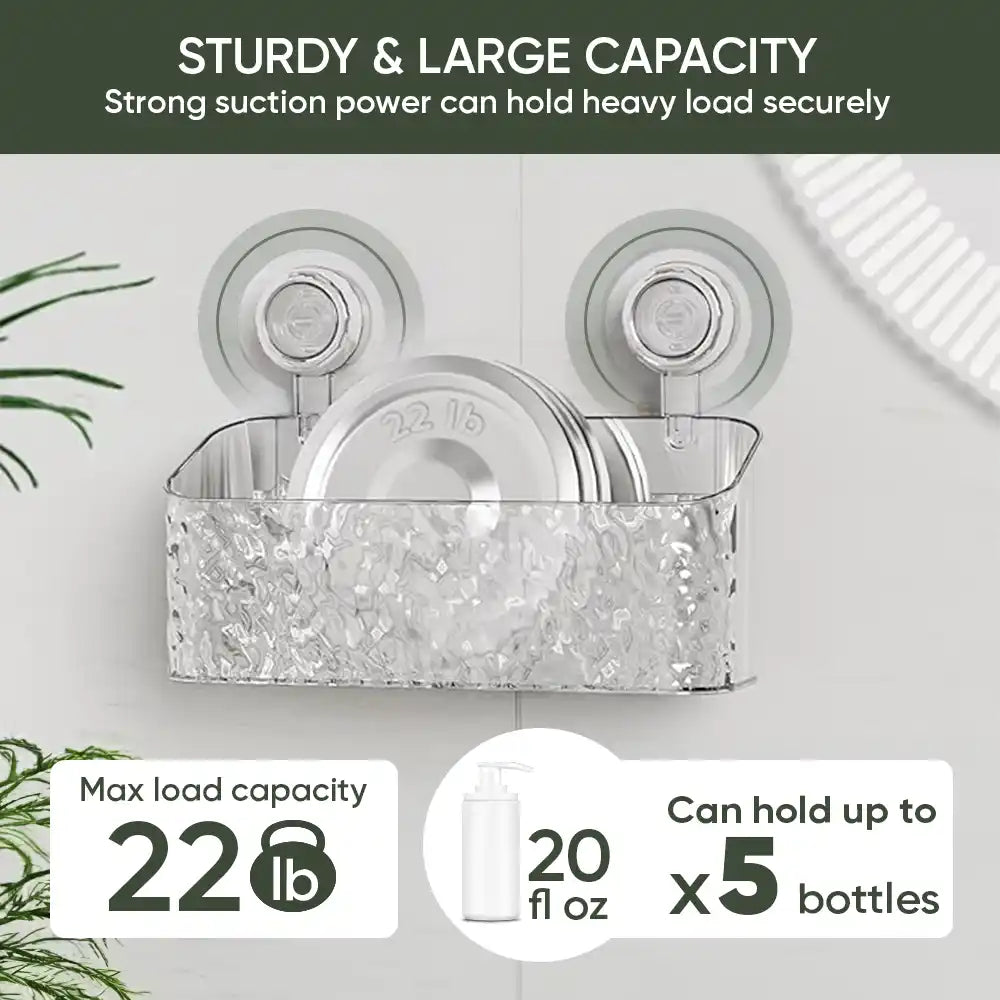 Suction Cup Shower Shelf, Shower Caddy, Bathroom Rack, Shower Organizer Shelf
