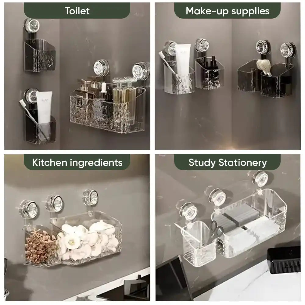 Suction Cup Shower Shelf, Shower Caddy, Bathroom Rack, Shower Organizer Shelf