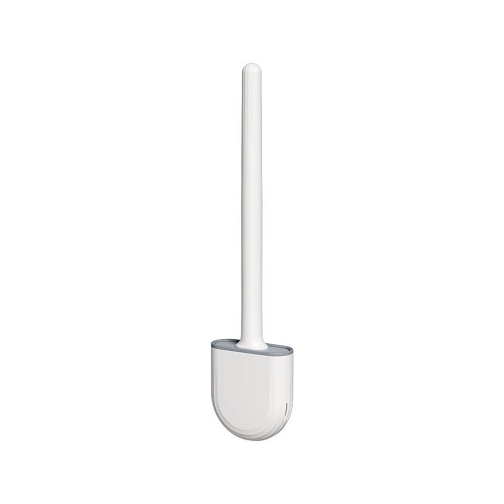 Wall-Mounted Silicone Toilet Brush Set