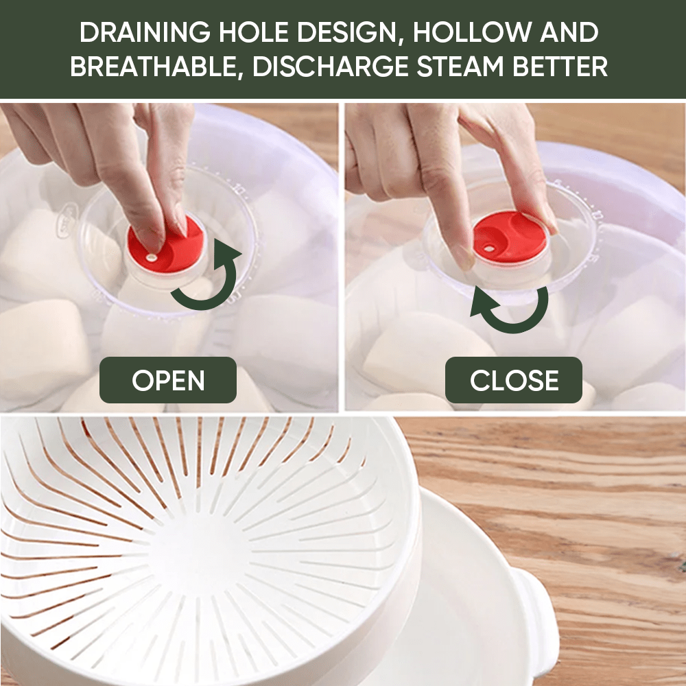 Multi-Layer Microwave Steamer with Lid