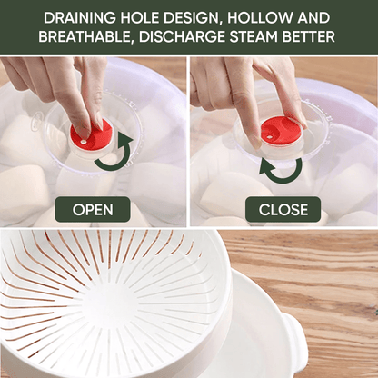 Multi-Layer Microwave Steamer with Lid