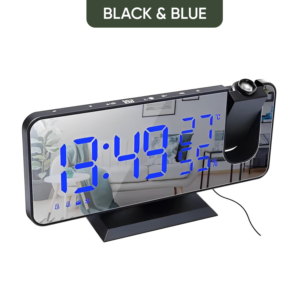 LED Digital Projection Alarm Clock Watch