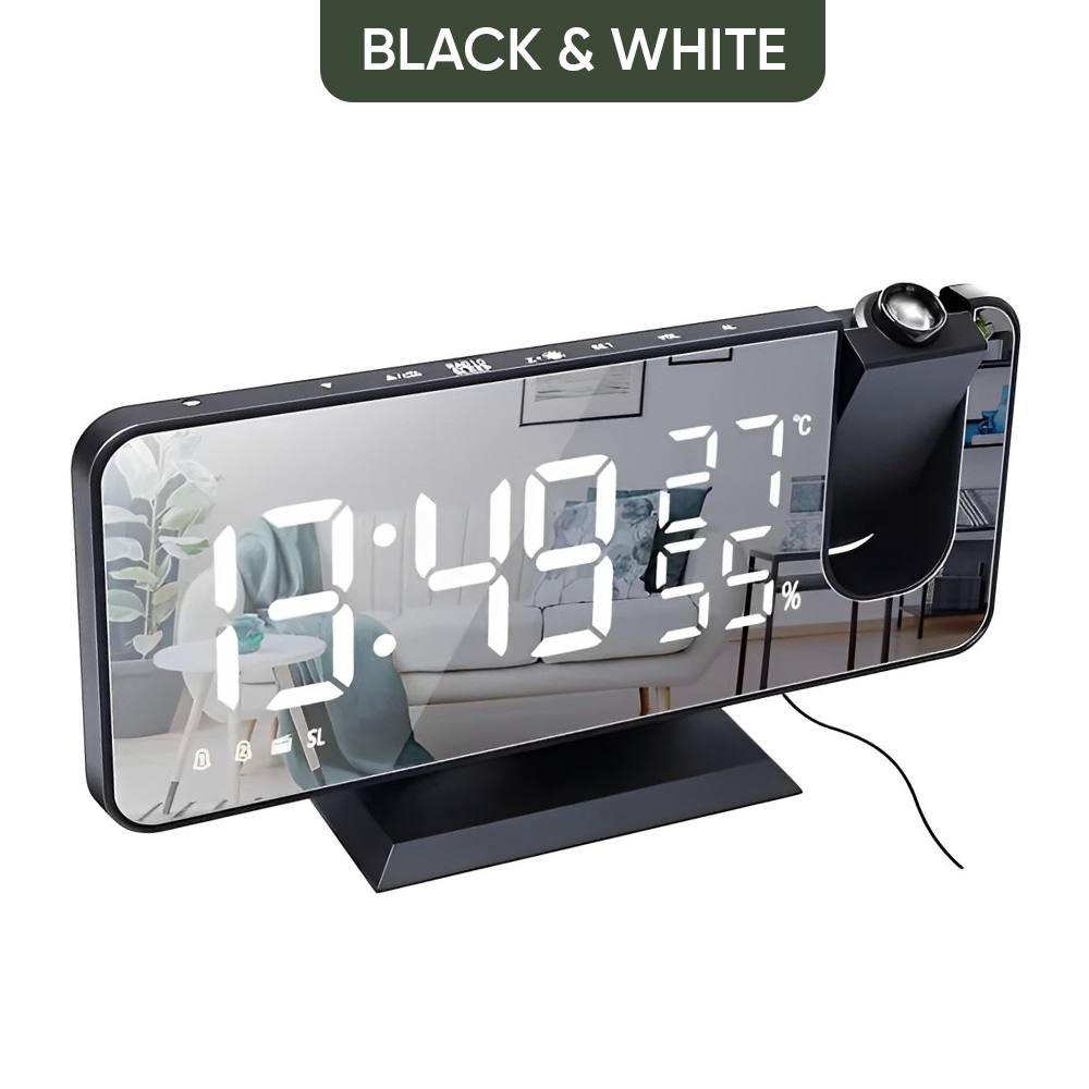 LED Digital Projection Alarm Clock Watch