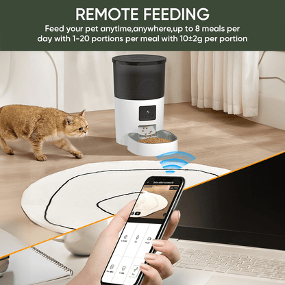 3L Automatic Pet Feeder Button Version Auto Cat Food Dispenser