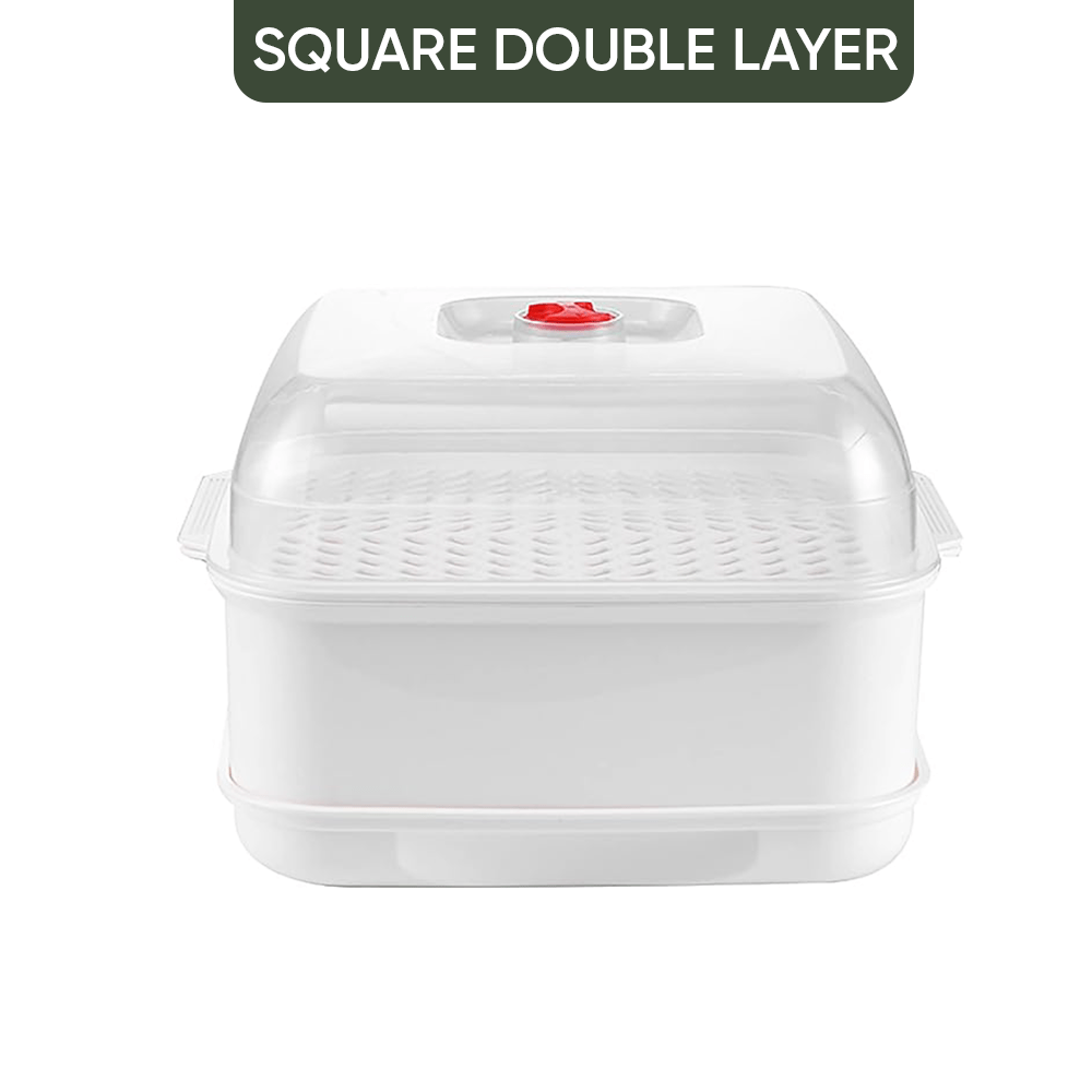 Multi-Layer Microwave Steamer with Lid