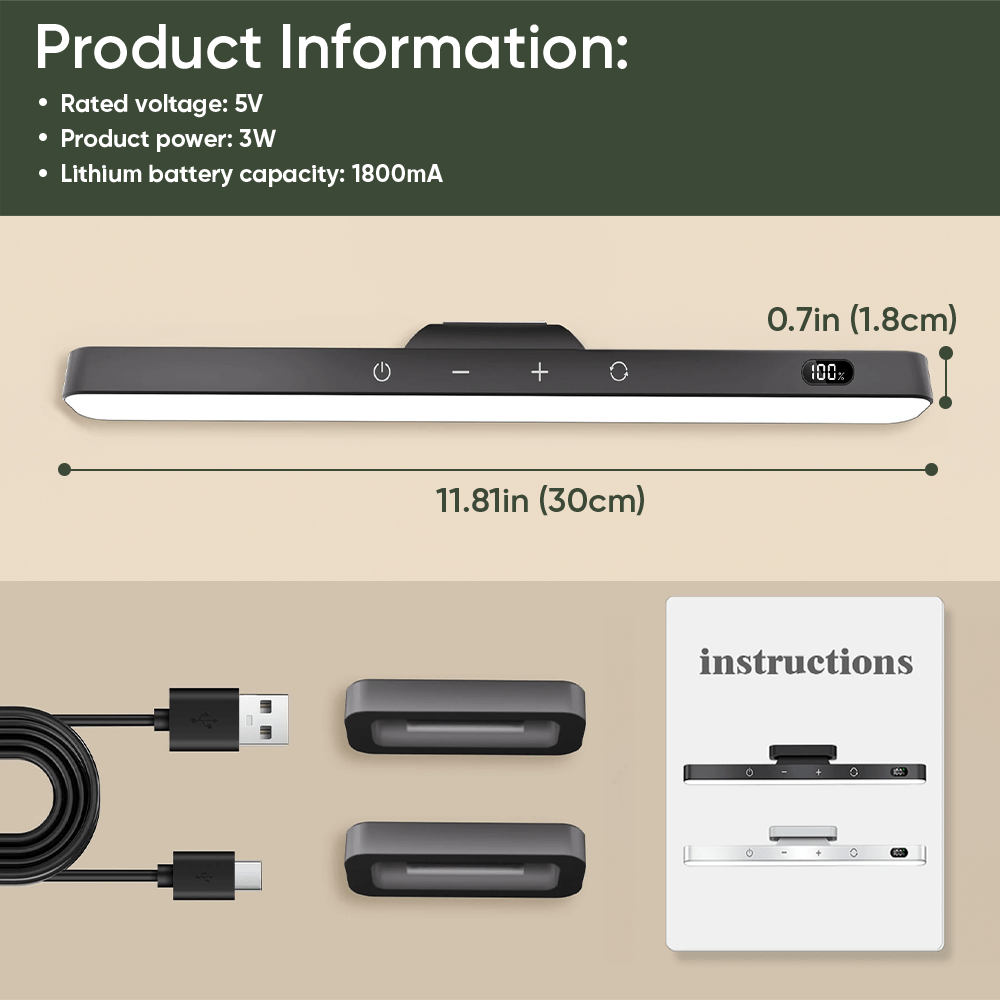 Magnetic Rechargeable Long Battery Life Touch Lamp