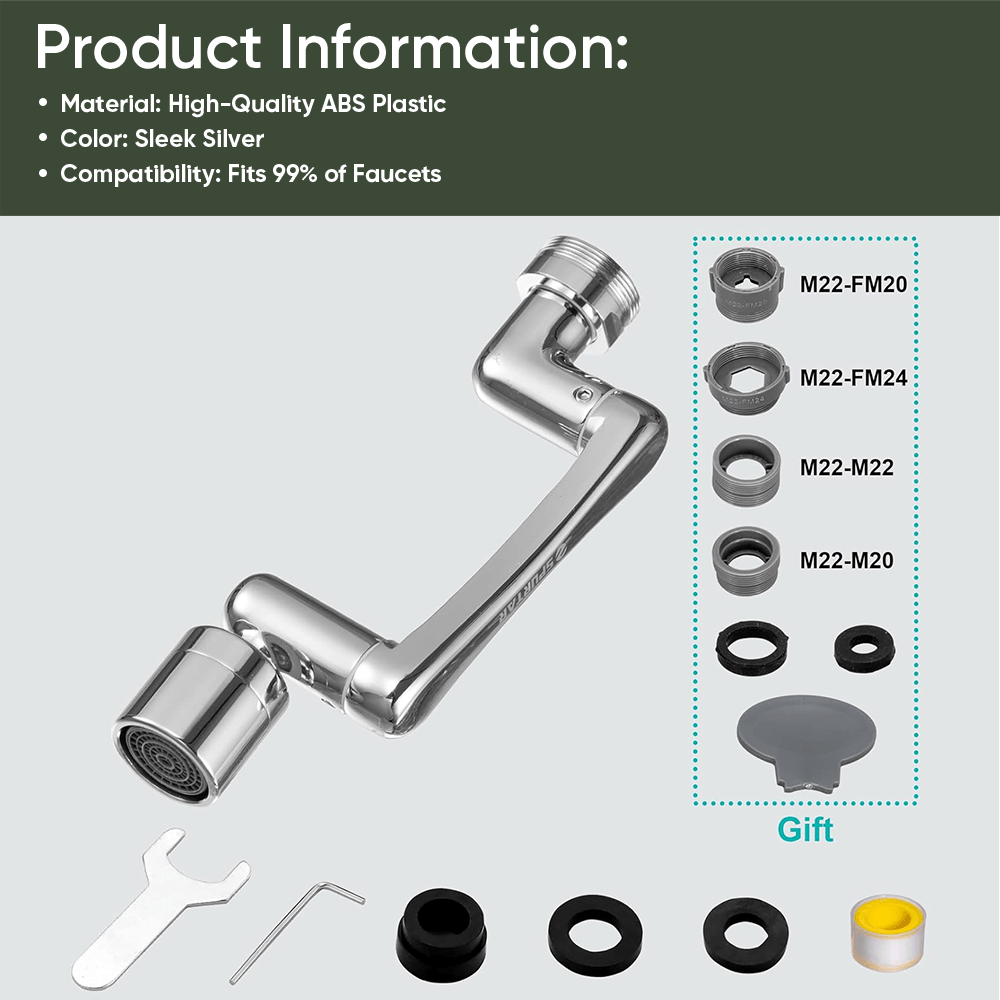 Universal Rotation Faucet Extender