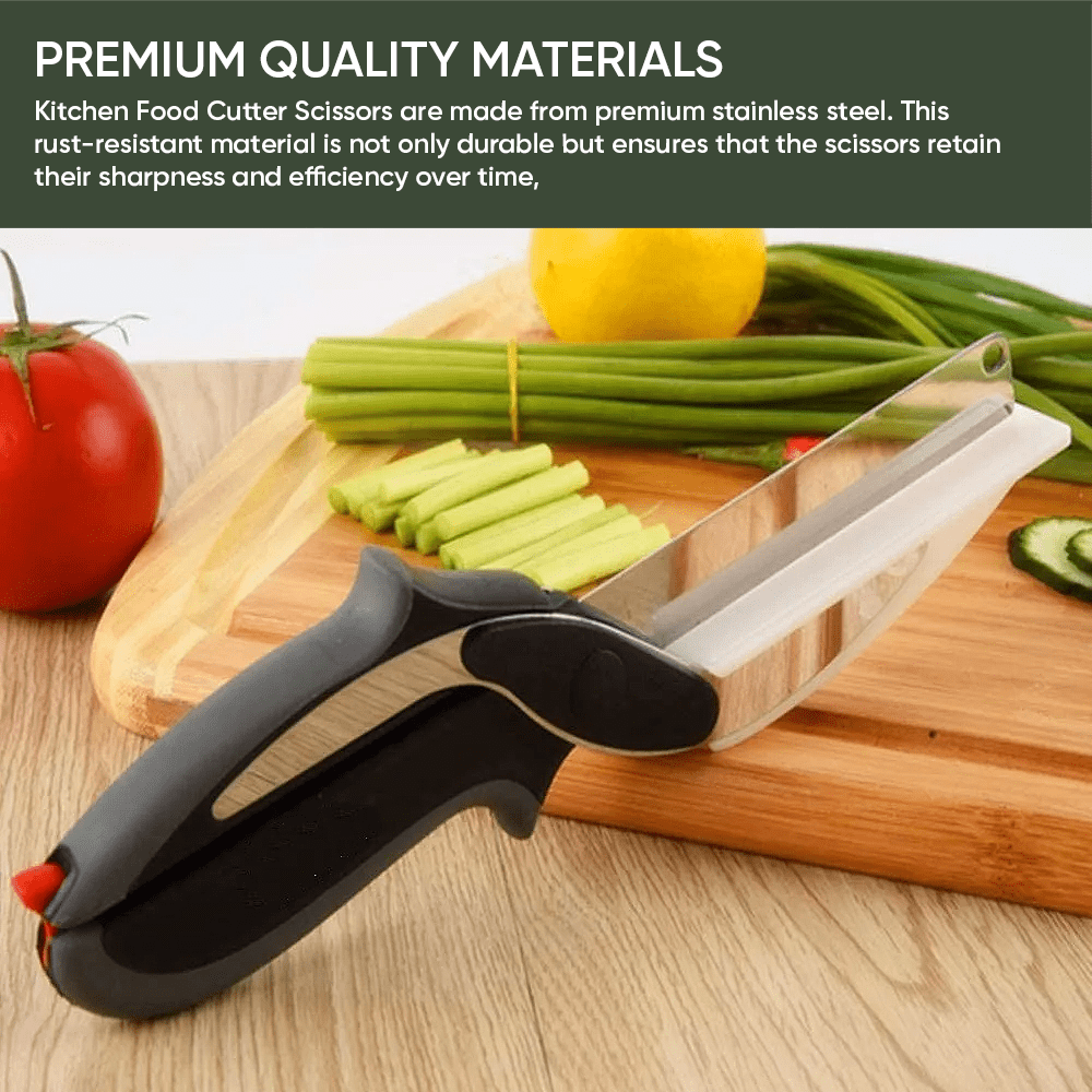 Slim Chopper Scissors  2 In 1 Multi Kitchen Tool Fruit Knife