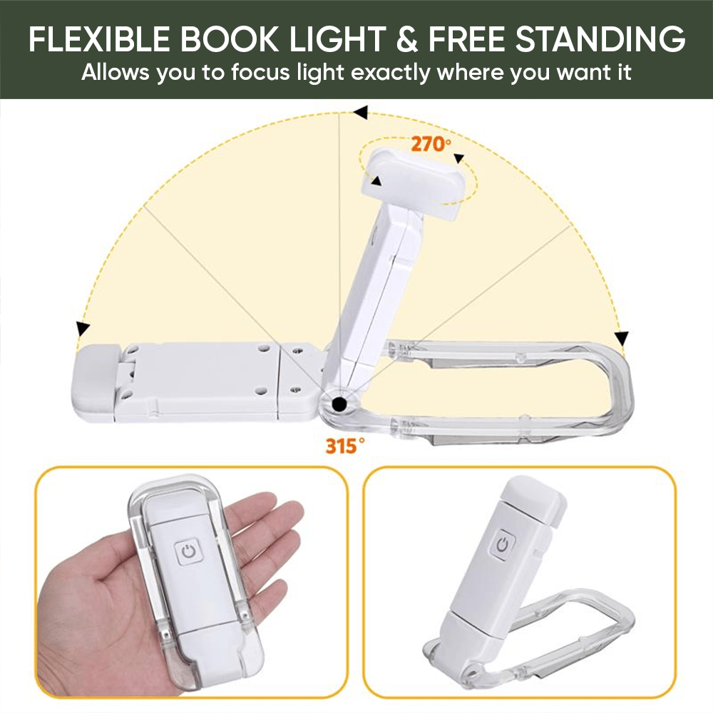 LED USB Rechargeable Book Reading Light