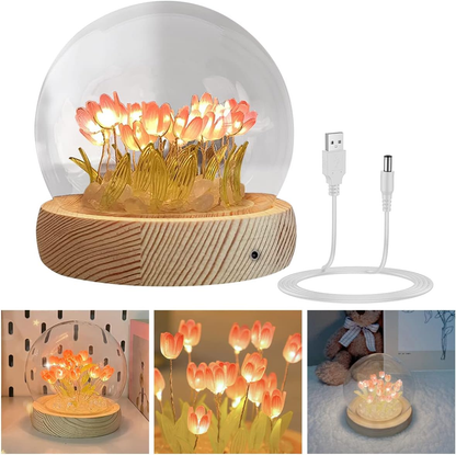 Handmade Tulip Night Light Heat Shrinkable Film DIY Material