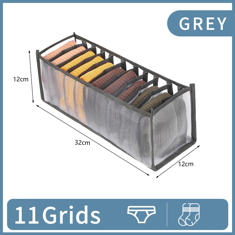 7-Grid Foldable Drawer Organizer for Dorm Closet