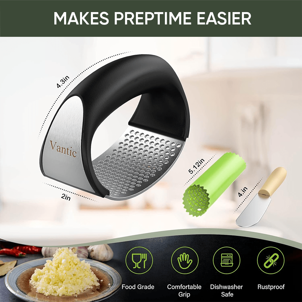 Stainless Steel Garlic Press