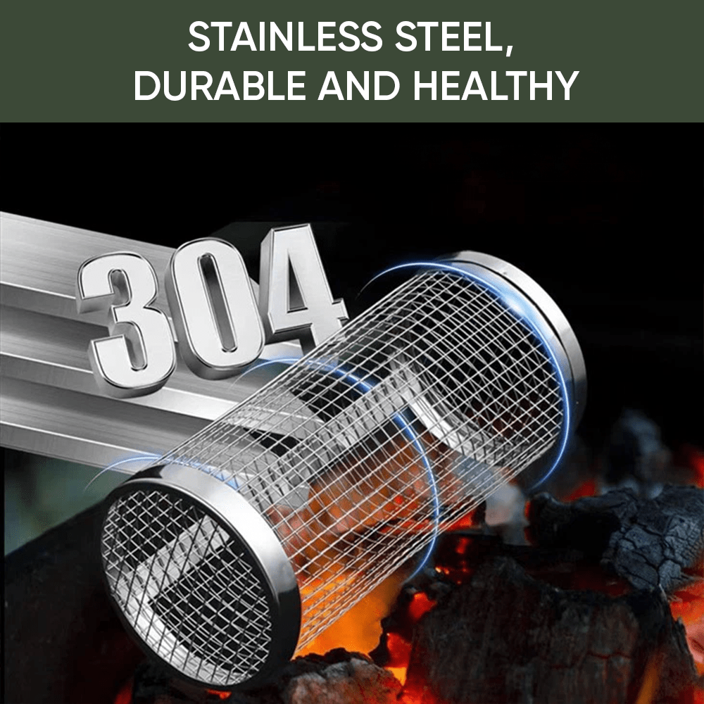 Stainless Steel BBQ Grill Basket for Outdoor Cooking