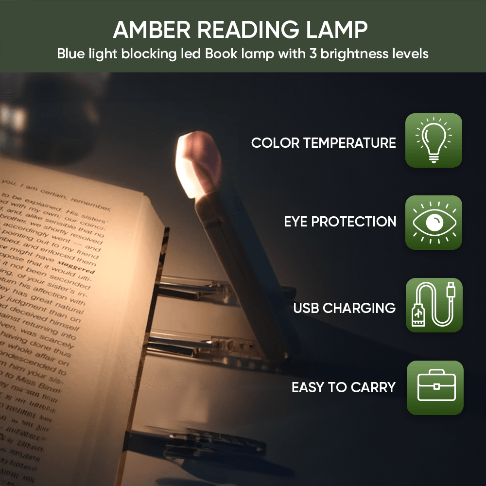 LED USB Rechargeable Book Reading Light