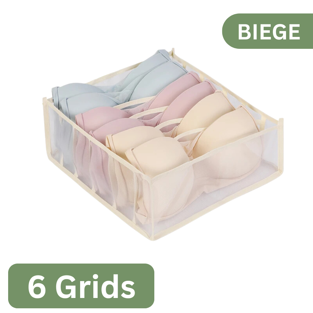 7-Grid Foldable Drawer Organizer for Dorm Closet