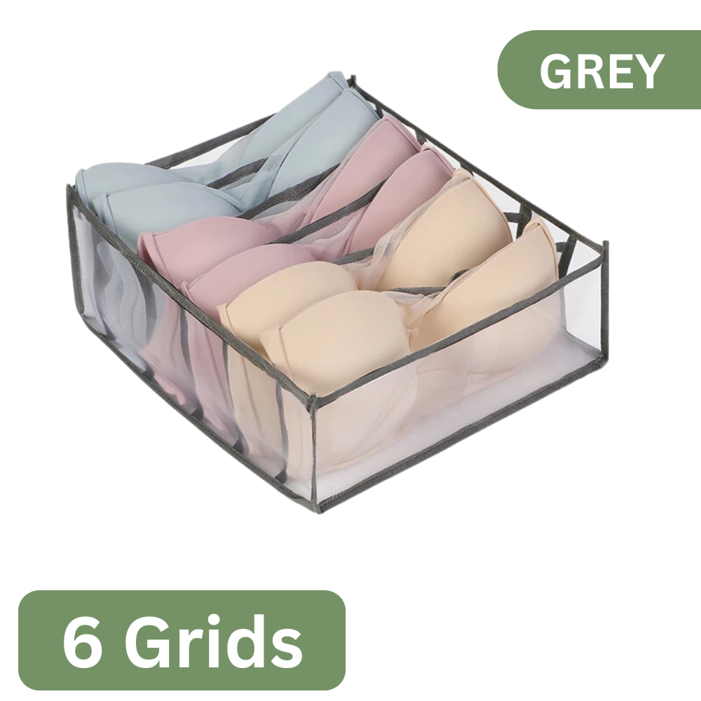 7-Grid Foldable Drawer Organizer for Dorm Closet