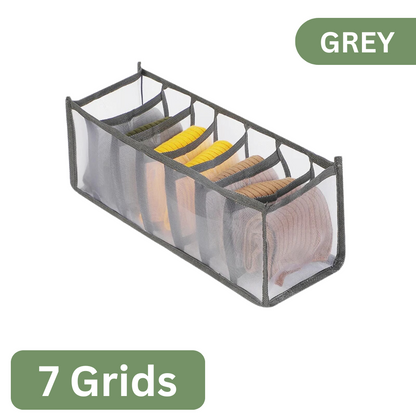 7-Grid Foldable Drawer Organizer for Dorm Closet