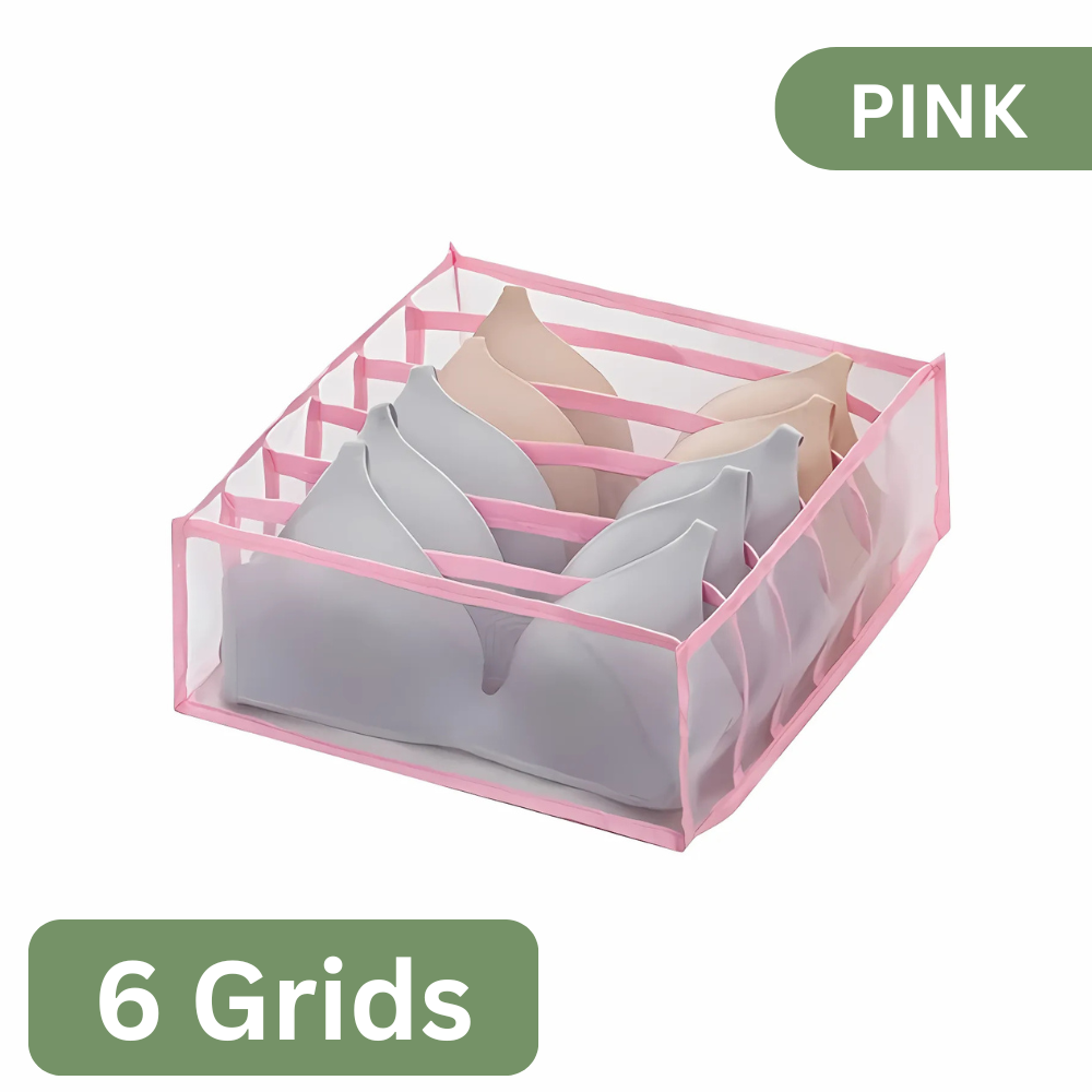 7-Grid Foldable Drawer Organizer for Dorm Closet