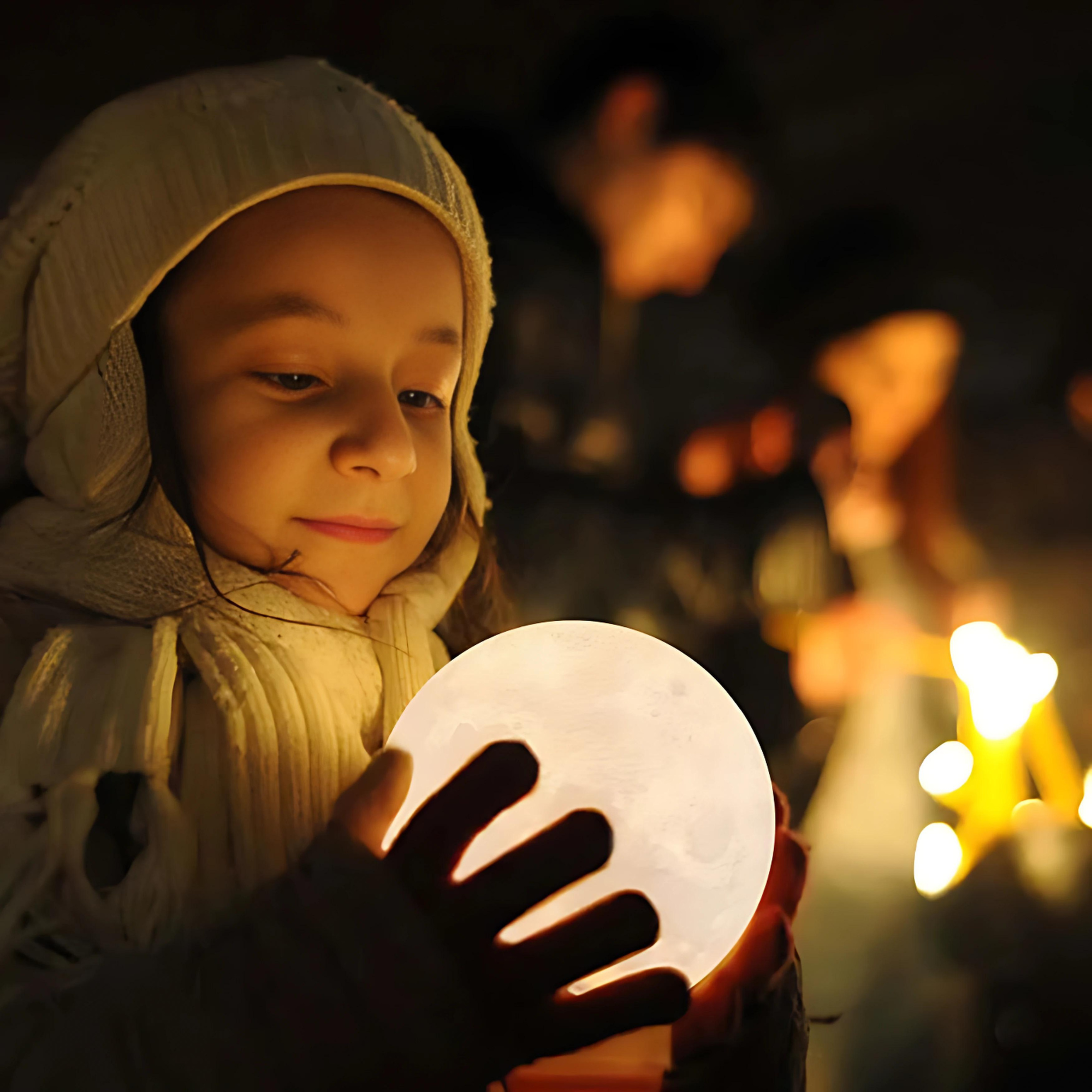 Rechargeable 3D Print Moon Lamp LED Night Light