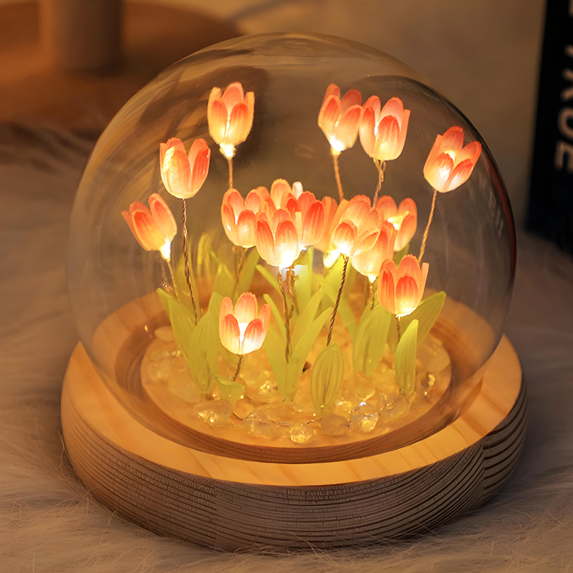 Handmade Tulip Night Light Heat Shrinkable Film DIY Material