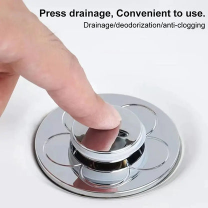 Stainless Steel  Pop-Up Bounce Core Basin Drain Filter