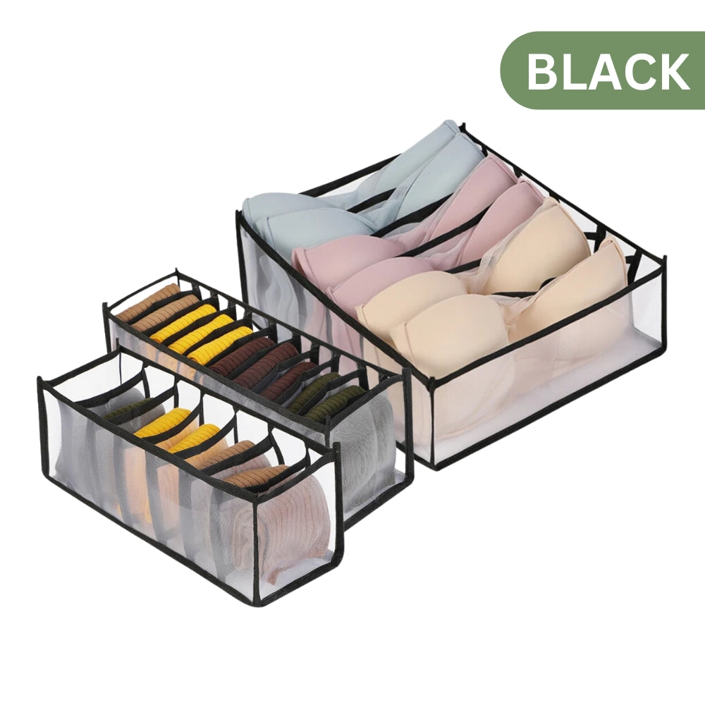 7-Grid Foldable Drawer Organizer for Dorm Closet