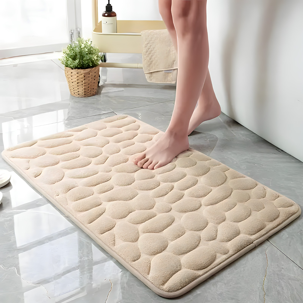 Non-Slip Embossed Bathroom Mat