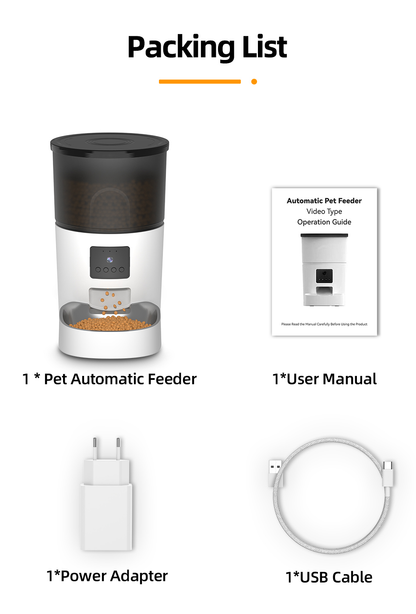 3L Automatic Pet Feeder Button Version Auto Cat Food Dispenser