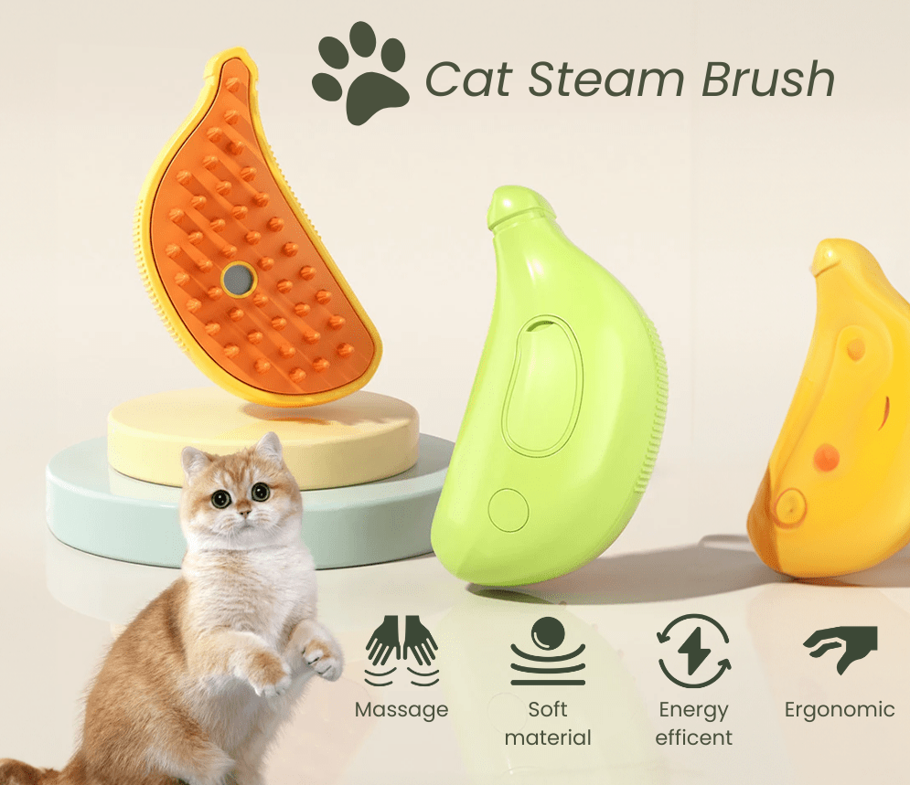 Cat Steam Brush Steamy Dog Brush 3 in 1 Electric Spray Cat Hair Brushes