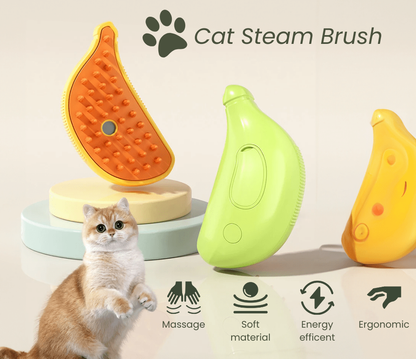 Cat Steam Brush Steamy Dog Brush 3 in 1 Electric Spray Cat Hair Brushes