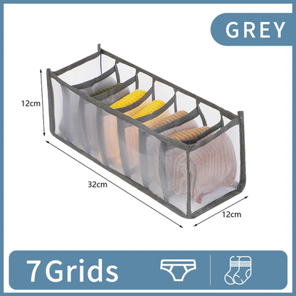 7-Grid Foldable Drawer Organizer for Dorm Closet