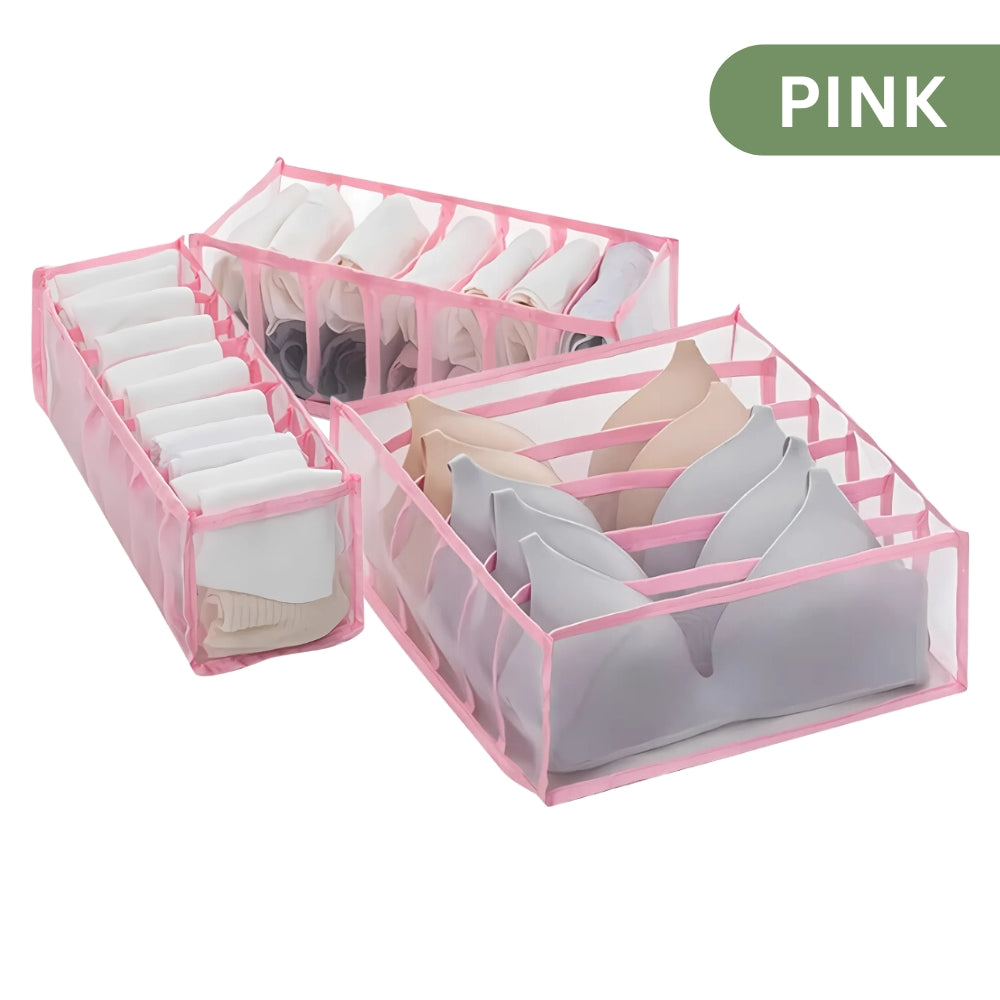 7-Grid Foldable Drawer Organizer for Dorm Closet