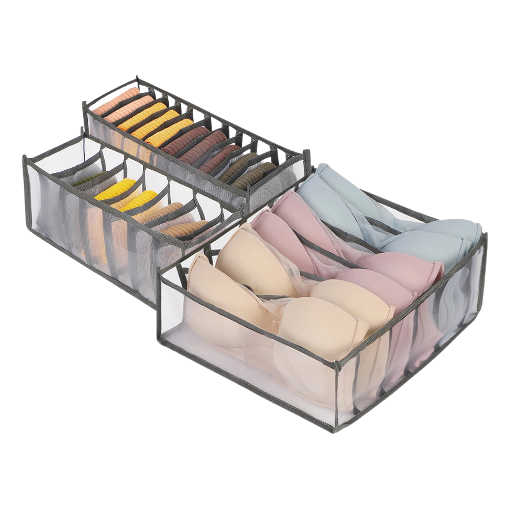 7-Grid Foldable Drawer Organizer for Dorm Closet